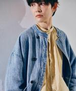 綿麻デニム　ジャケット