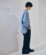 綿麻デニム　ジャケット