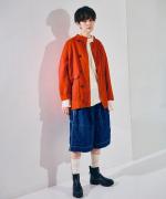 綿麻デニム　ジャケット