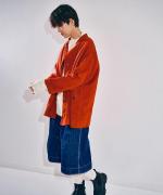 綿麻デニム　ジャケット