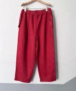 綿麻デニム　ワンタックパンツ