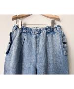 綿麻デニム　ワンタックパンツ