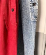 綿麻デニム　ワンタックパンツ