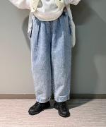 綿麻デニム　ワンタックパンツ