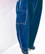 インディゴダイリップストップ　パンツ