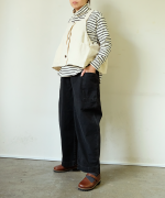 インディゴダイリップストップ　パンツ