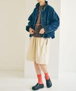 フェード加工ツイル　ハーフパンツ