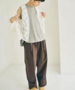 ジンバブエコットン　ロールアップパンツ