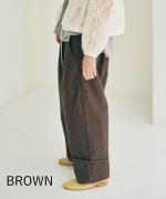 ジンバブエコットン　ロールアップパンツ