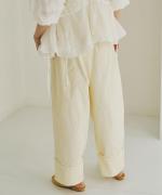 ジンバブエコットン　ロールアップパンツ