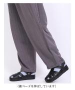 綿麻ストライプ　トラックパンツ