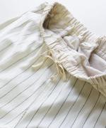 綿麻ストライプ　トラックパンツ