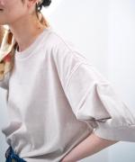 コンパクト天竺　ピグメント加工　プルオーバー