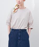 コンパクト天竺　ピグメント加工　プルオーバー