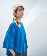 コンパクト天竺　ピグメント加工　6分袖Tシャツ