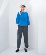 コンパクト天竺　ピグメント加工　6分袖Tシャツ