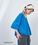 コンパクト天竺　ピグメント加工　6分袖Tシャツ