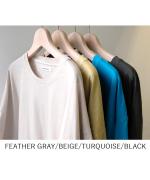 コンパクト天竺　ピグメント加工　6分袖Tシャツ