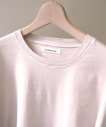 コンパクト天竺　ピグメント加工　6分袖Tシャツ