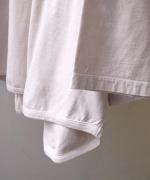 コンパクト天竺　ピグメント加工　6分袖Tシャツ