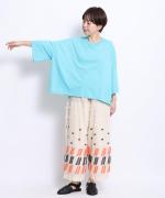 シック天竺　6分袖ビッグTシャツ