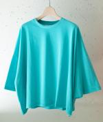 シック天竺　6分袖ビッグTシャツ