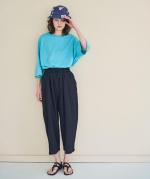 シック天竺　6分袖ビッグTシャツ