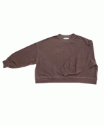 ミニ裏毛ピグメント加工 クルーネック