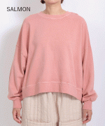 ミニ裏毛ピグメント加工 クルーネック