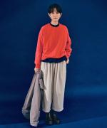 ミニ裏毛ピグメント加工 クルーネック