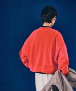 ミニ裏毛ピグメント加工 クルーネック