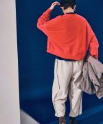 ミニ裏毛ピグメント加工 クルーネック