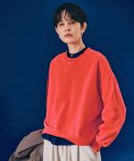 ミニ裏毛ピグメント加工 クルーネック