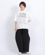 -Organic-フルタンブラー天竺　5分袖プリントTシャツ