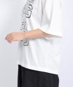 -Organic-フルタンブラー天竺　5分袖プリントTシャツ