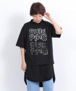 -Organic-フルタンブラー天竺　5分袖プリントTシャツ