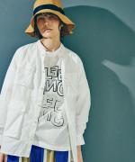 -Organic-フルタンブラー天竺　5分袖プリントTシャツ