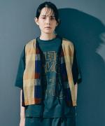 -Organic-フルタンブラー天竺　5分袖プリントTシャツ