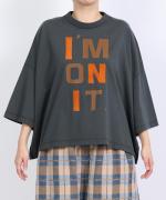 -Organic-フルタンブラー天竺　ビッグシャツフロッキープリント