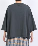 -Organic-フルタンブラー天竺　ビッグシャツフロッキープリント