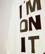 -Organic-フルタンブラー天竺　ビッグシャツフロッキープリント