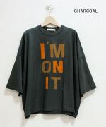 -Organic-フルタンブラー天竺　ビッグシャツフロッキープリント