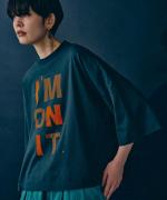 -Organic-フルタンブラー天竺　ビッグシャツフロッキープリント