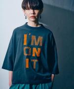 -Organic-フルタンブラー天竺　ビッグシャツフロッキープリント