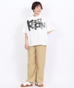 -Organic-フルタンブラー天竺　5分袖プリントTシャツ