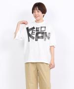 -Organic-フルタンブラー天竺　5分袖プリントTシャツ