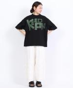 -Organic-フルタンブラー天竺　5分袖プリントTシャツ