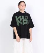 -Organic-フルタンブラー天竺　5分袖プリントTシャツ