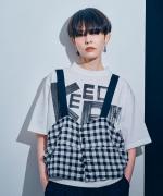 -Organic-フルタンブラー天竺　5分袖プリントTシャツ