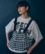 -Organic-フルタンブラー天竺　5分袖プリントTシャツ